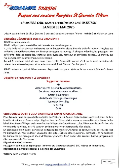 Crois&egrave;re 30 mai 2026