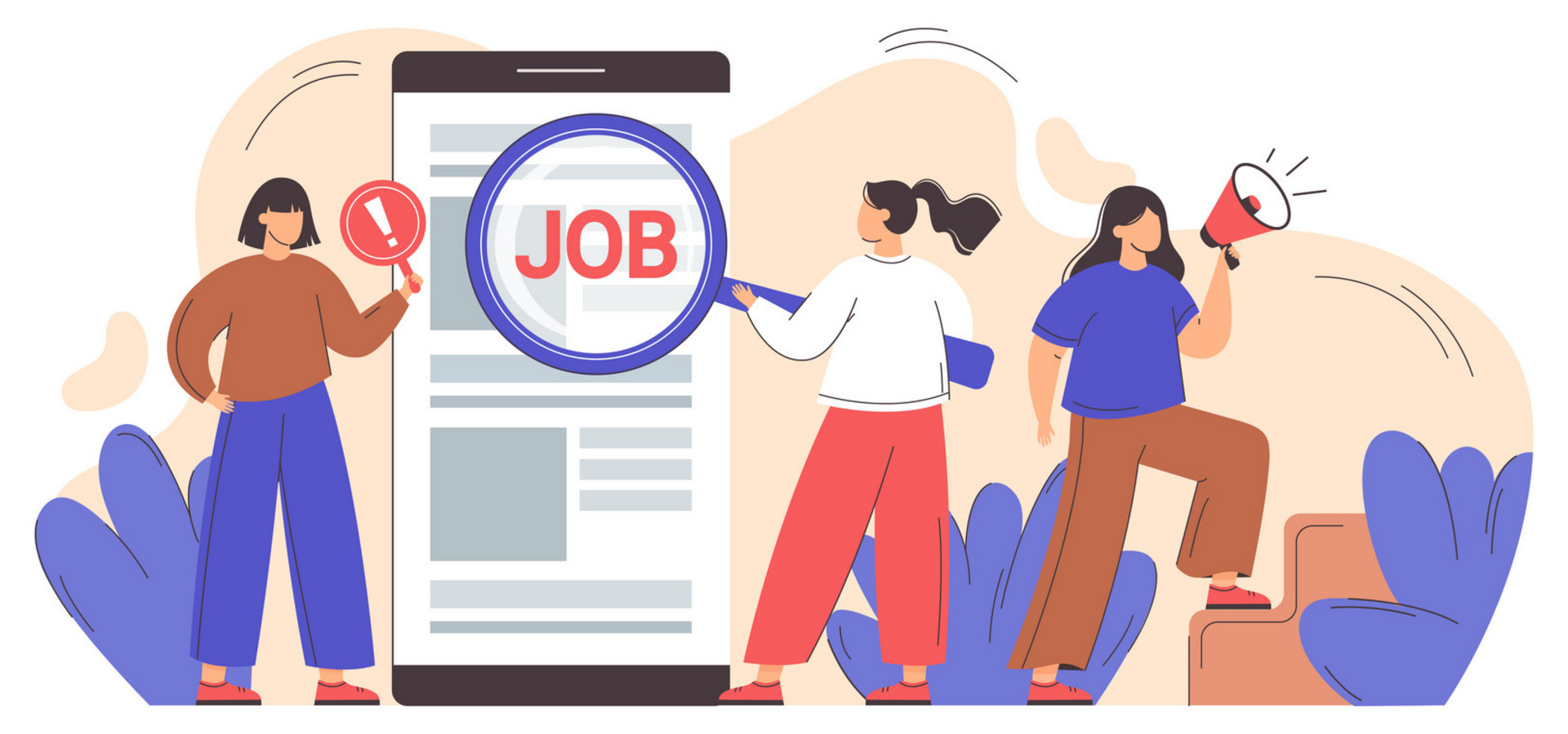 Flat employment agency search new employees to hire