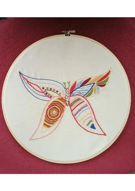 Broderie r&eacute;alis&eacute;e par les adh&eacute;rents des "petits points"