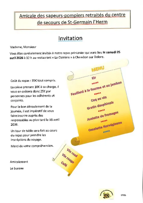 Repas 25 avril 2026